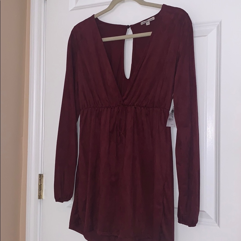 NWT Maroon Velvet Romper
